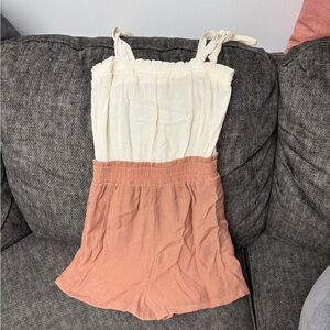 Mine Cream and Tan Dress